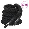 vidaXL Bojna vrv črna 12 m 9 kg poliester