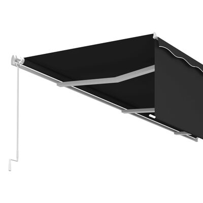 vidaXL Ročno zložljiva tenda s senčilom 6x3 m antracitna