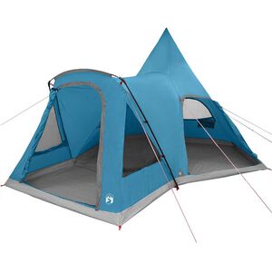 vidaXL Teepee &scaron;otor s streho s shranjevanjem Modra 545 x 450 x 295 cm