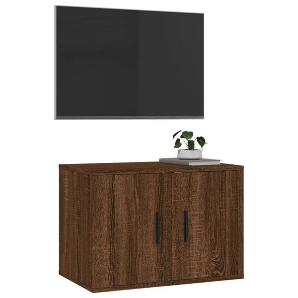 vidaXL Stenska TV omarica rjav hrast 57x34,5x40 cm