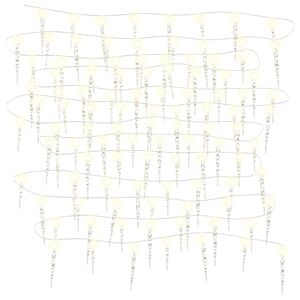 vidaXL Božična lučka v obliki ledenice 100 LED diod toplo bela 10 m akril PVC