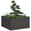 vidaXL Planter Black 80x80x40 cm Hladno valjano jeklo