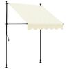 vidaXL Zložljiva tenda krem 150x150 cm tkanina in jeklo