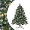 vidaXL Umestno božično drevo Zelena 150 cm PVC, plastika in jeklo