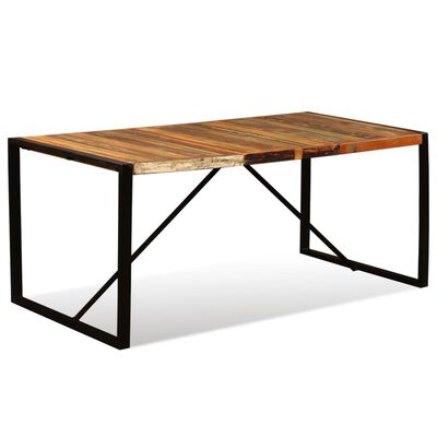 vidaXL Jedilna miza iz trdnega predelanega lesa 180 cm