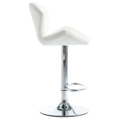 vidaXL Barski stolčki 2 kosa belo umetno usnje