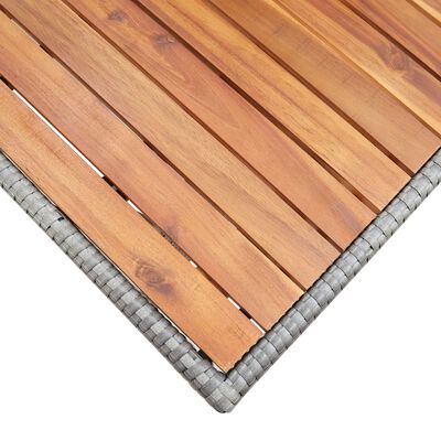 vidaXL Vrtna miza siva 120x70x66 cm trden akacijev les