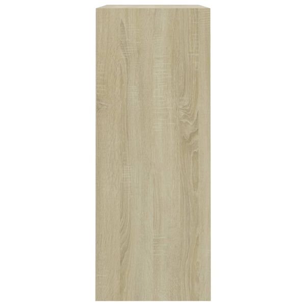 vidaXL Knjižna omara 2-nadstropna sonoma hrast 80x30x76,5 cm inž. les