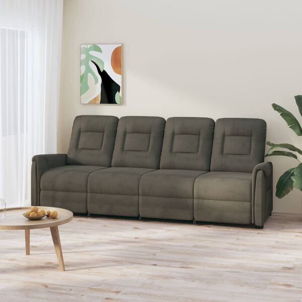 vidaXL Masažni štirised temno sivo blago iz mikrovlaken