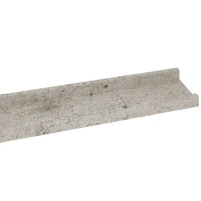 vidaXL Stenske police 4 kosi betonsko sive 115x9x3 cm
