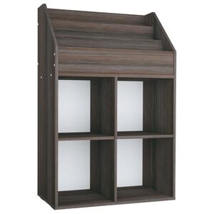 vidaXL Otro&scaron;ko stojalo za revije sivo in sonoma hrast 71x30x114 cm