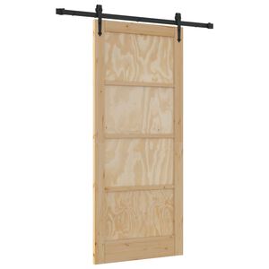 vidaXL Drsna vrata ORKDAL 86 x 198,5 cm Trdna borovina Naravna