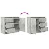 vidaXL Komoda s predalom betonsko siva 71x35x65 cm inženirski les