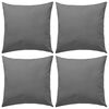 vidaXL Zunanje blazine 4 kosi 45x45 cm sive