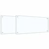 vidaXL Zaščita za kuhinjo 2 pcs Transparentno 90 x 40 cm