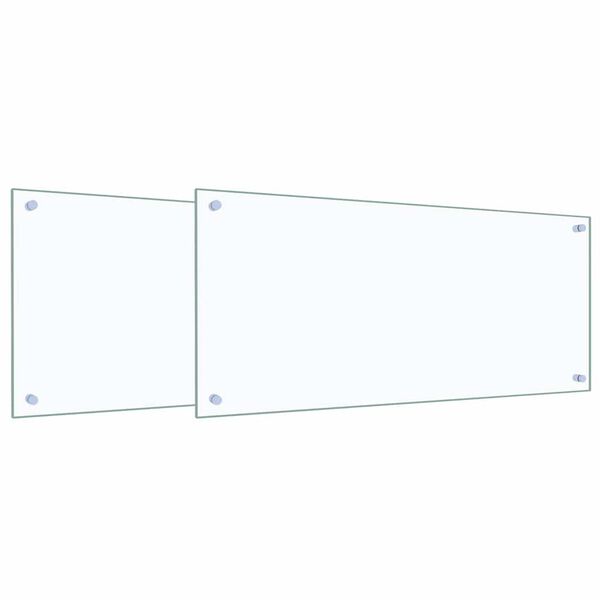 vidaXL Zaščita za kuhinjo 2 pcs Transparentno 90 x 40 cm