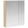 vidaXL Kopalni&scaron;ka ogledalna omara Sonoma hrast 60 x 14,5 x 70 cm
