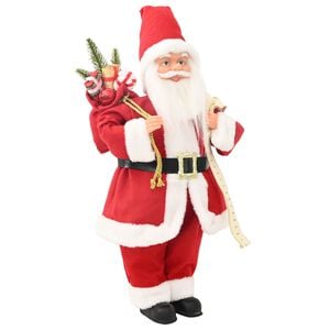 vidaXL Figura Božička Rdeča 30 cm Poliester