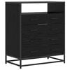 vidaXL Predalna omara 4-Predal Črni hrast 70 x 41 x 83,5 cm