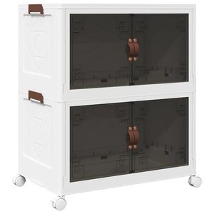 vidaXL &Scaron;katla za shranjevanje s kolesi 75 L 64x40x76 cm