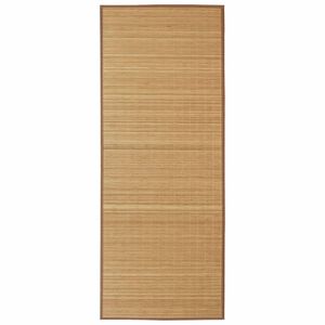 Pravokotna preproga iz rjavega bambusa 80x200 cm
