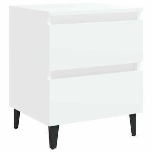 vidaXL Nočna omarica bela 40x35x50 cm iverna plo&scaron;ča