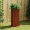 vidaXL Vrtno korito 40x34,5x75 cm corten jeklo