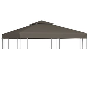 vidaXL Streha za paviljon 2-delna 310 g/m&sup2; 3x3 m taupe