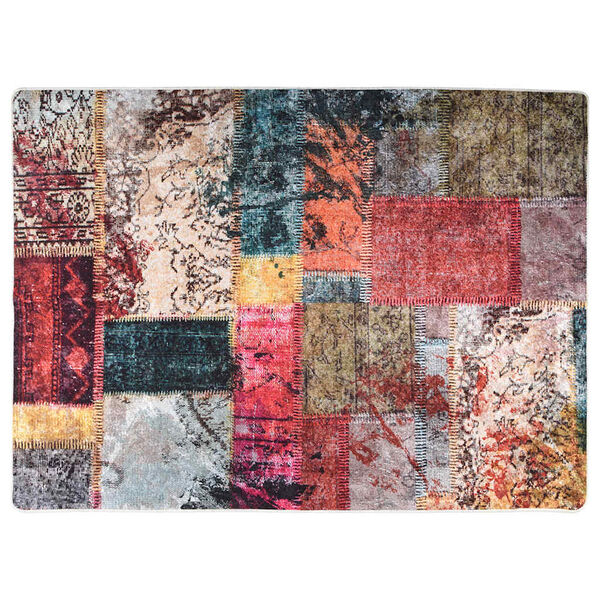 vidaXL Pralna preproga Patchwork 120x180 cm večbarvna