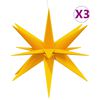 vidaXL Božične svetilke LED 3 kosi zložljive rumene 100 cm