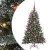 vidaXL Umestno božično drevo Zelena 120 cm PVC, plastika in jeklo
