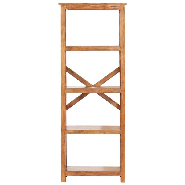 vidaXL Knjižna polica 60x30x160 cm trden akacijev les medena