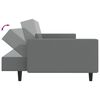 vidaXL Kavč dvosed z ležiščem sivo umetno usnje