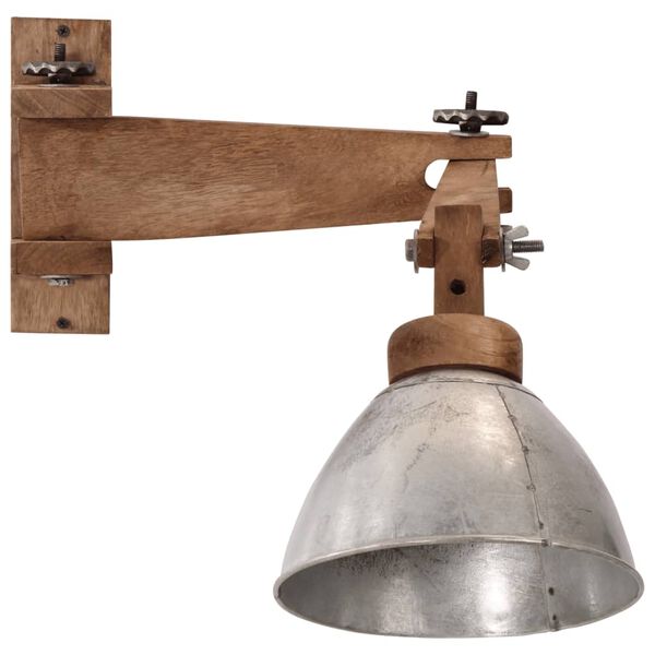 vidaXL Stenska svetilka 25 W vintage srebrna E27