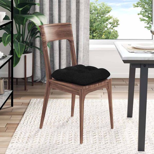 vidaXL Sedežne blazine 4 pcs Črna 40 x 40 x 12 cm blago