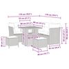 vidaXL Vrtna sedežna garnitura z blazino 8 pcs bež in svetlo siva