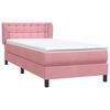 vidaXL Box Spring postelja z vzmetnico Pink 100x220 cm Velvet