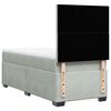 vidaXL Box spring postelja z vzmetnico svetlo siva 90x200 cm žamet