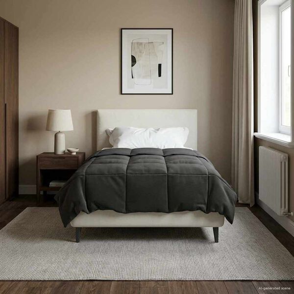 vidaXL Poletna odeja &Scaron;onerisan Antracit 155 x 220 cm Mikrovlakna