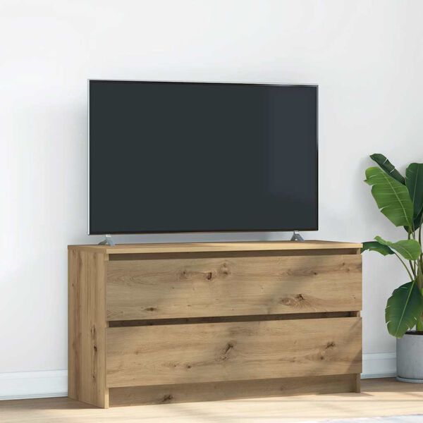 vidaXL TV omarica artisan hrast 100x35x54 cm inženirski les