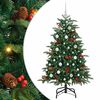 vidaXL Umestno božično drevo Zelena 150 cm PVC, kovina in plastika