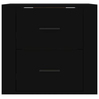 vidaXL Stenska nočna omarica črna 50x36x47 cm