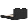 vidaXL Okvir postelje z naslonjalom Črna Orehovina 140 x 200 cm