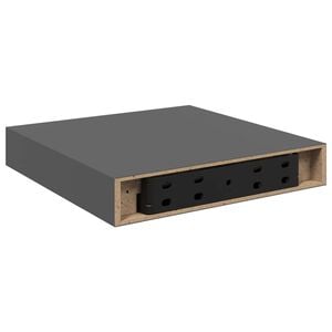 vidaXL Stenska polica visok sijaj siva 23x23,5x3,8 cm MDF
