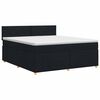 vidaXL Postelja boxspring z vzmetnico Črna 140 x 190 cm Blago