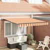 vidaXL Retraktilna tenda Rumena in oranžna 350 x 250 cm