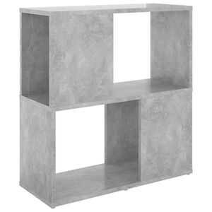 vidaXL Knjižna omara betonsko siva 60x24x63 cm iverna plo&scaron;ča