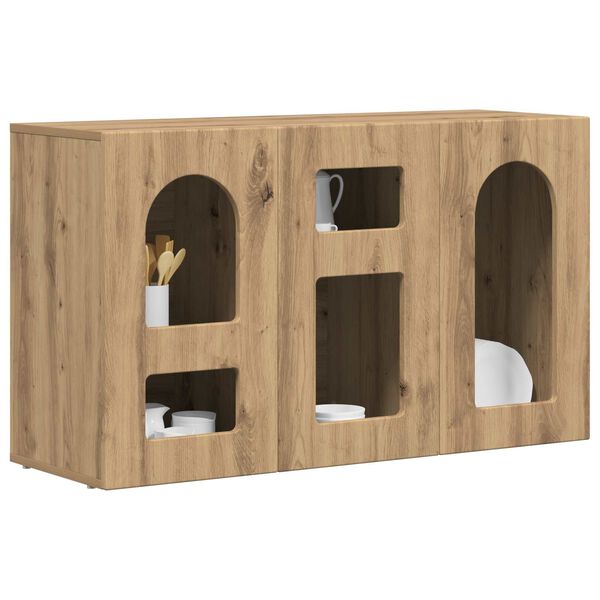 vidaXL Strani &scaron;al Umetni hrast 100 x 35 x 59 cm Konstruiran les