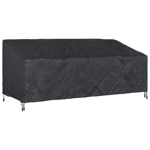 vidaXL Pokrov za vrtno klop Črna 200 x 100 x 89 cm 600D Oxford tkanina