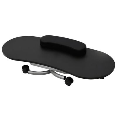 Zložljiva mizica za manikuro nohtov s kolesci črna
